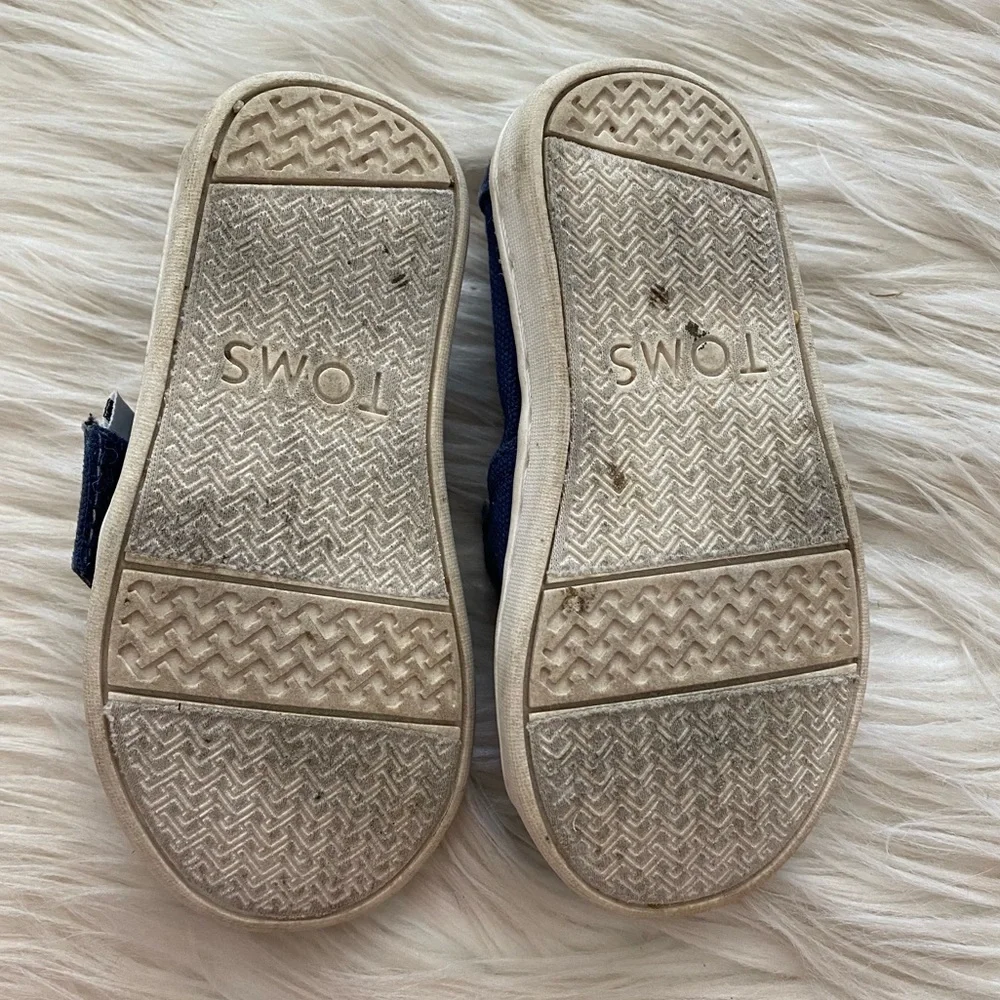 Toms Kids Blue Canvas Alpargata Slip-On Baby Shoes